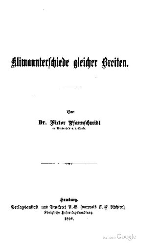 Klimaunterschiede gleicher Breiten