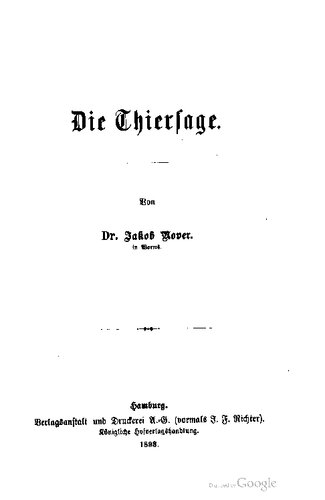 Die Thiersage [Tiersage]