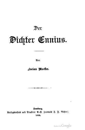 Der Dichter Ennius