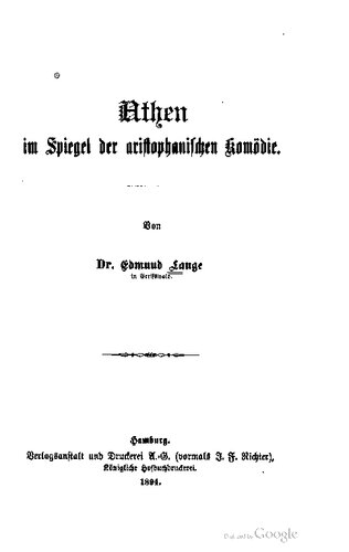 Athen im Spiegel der aristophanischen Komödie