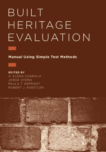 Built Heritage Evaluation: Manual Using Simple Test Methods