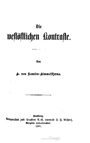 Die westöstlichen Kontraste