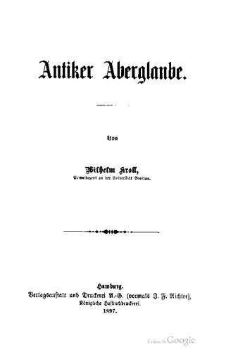 Antiker Aberglaube