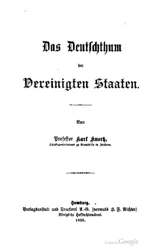 Das Deutschtum der Vereinigten Staaten