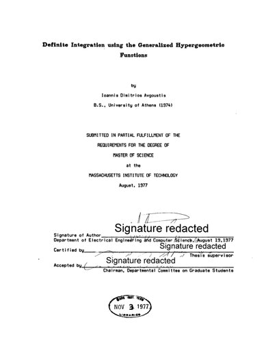 Definite Integration using the Generalized Hypergeometric Functions