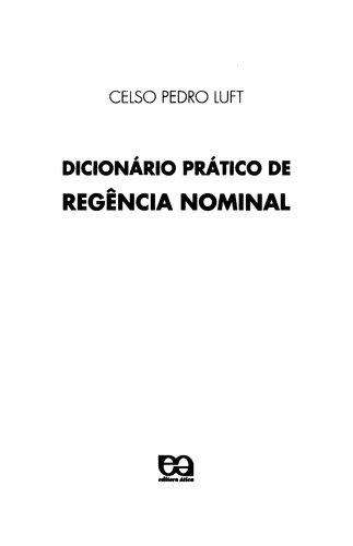 Dicionário prático de regência nominal