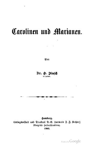 Carolinen {Karolinen] und Marianen