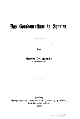 Das Bourbonentum in Spanien