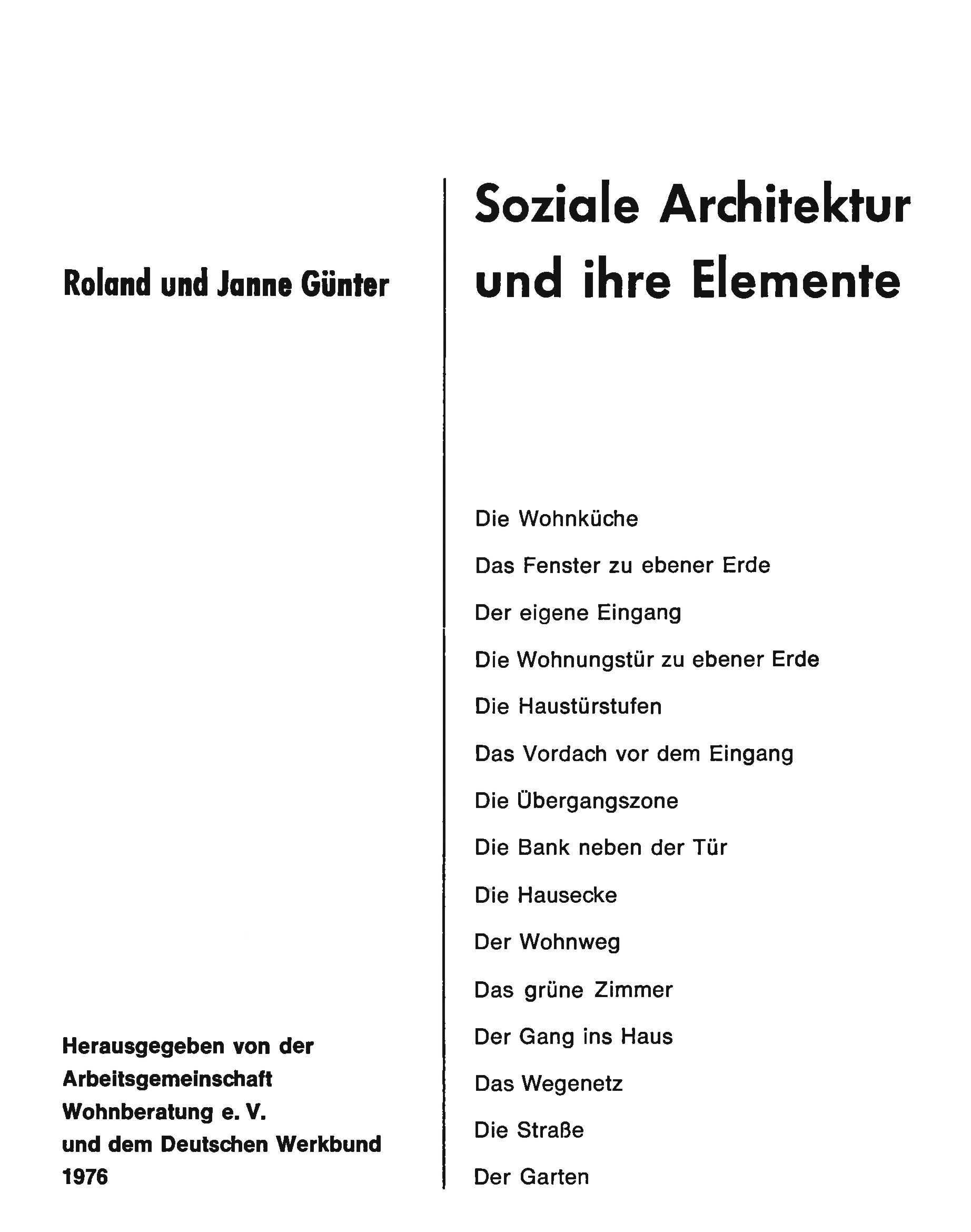Soziale Architektur und ihre Elemente