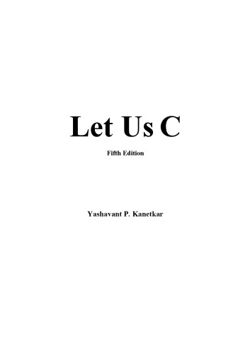 Let Us C 5th Edition