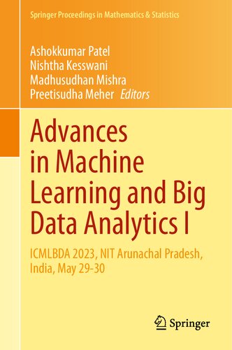 Advances in Machine Learning and Big Data Analytics I