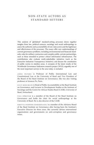 Non-State Actors as Standard Setters