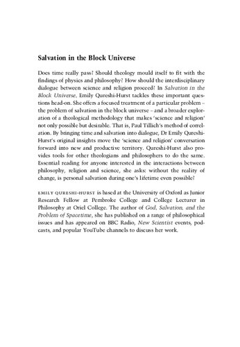 Salvation in the Block Universe: Time, Tillich, and Transformation