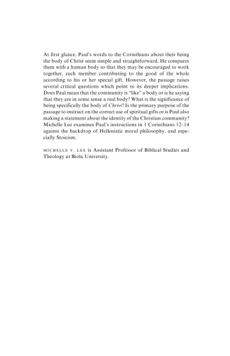Paul, the Stoics, and the Body of Christ (Society for New Testament Studies Monograph Series)