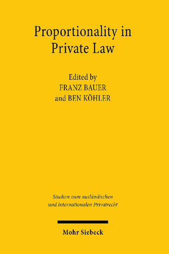 Proportionality in Private Law