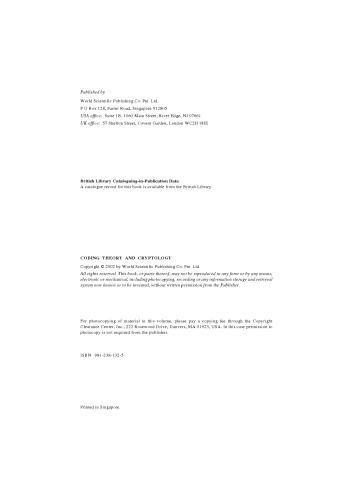 Coding Theory and Cryptology