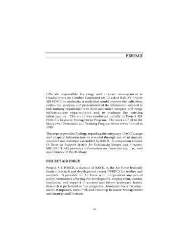 A Decision Support System for Evaluating Ranges and Airspace