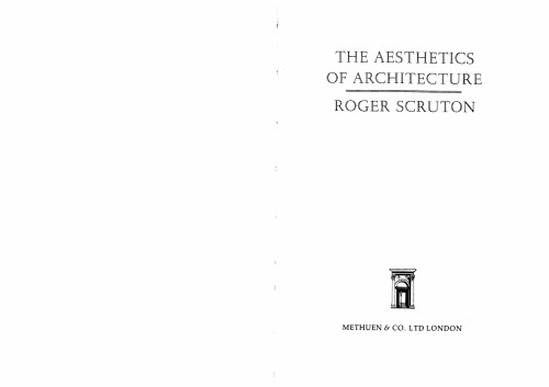 The Aesthetics of Architecture