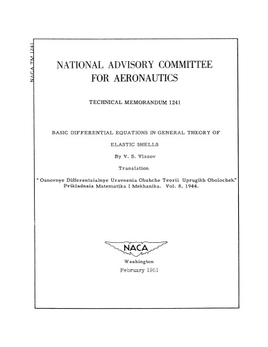 BASIC DIFFERENTIAL EQUATIONS IN GENERAL THEORY OF ELASTIC SHELLS