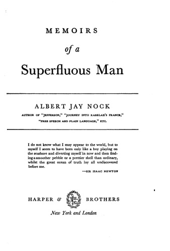 The Memoirs of a Superfluous Man