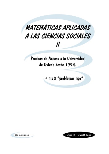 Matematicas Aplicadas a las Ciencias Sociales  Spanish
