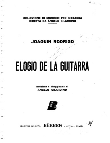 Elogio de la guitarra (Guitar Score)