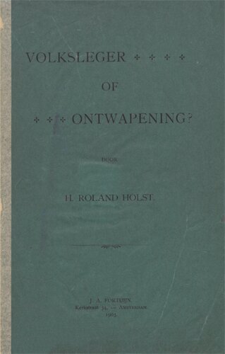 Volksleger of ontwapening?
