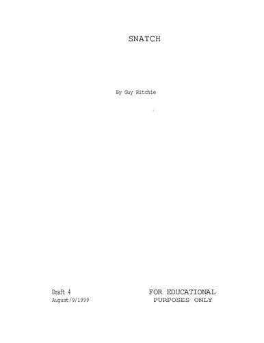Ritchie, Guy _ Snatch (script)