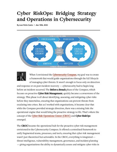 Cyber RiskOps — Bridging Strategy and Operations in Cybersecurity