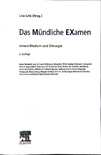 Das mündliche Examen - Innere Medizin und Chirurgie