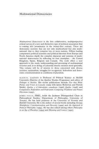 Multinational Democracies