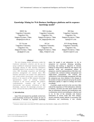 Knowledge Mining for Web Business Intelligence platform and its sequence knowledge Model
