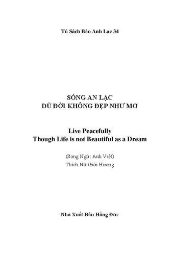Sống an lạc dù đời không đẹp như mơ (Live Peacefully Though Life is not Beautiful as a Dream)