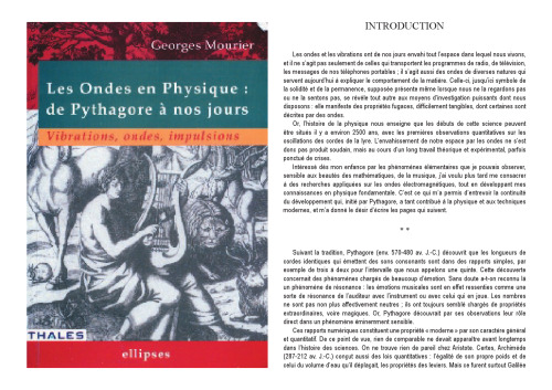Les ondes en physique : De Pythagore a nos jours, vibrations, ondes, impulsions