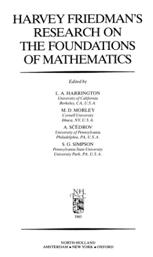 Harvey Friedman's research on the foundations of mathematics