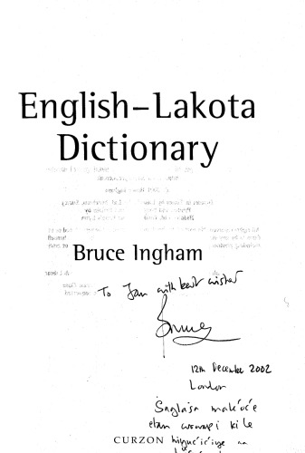 English-Lakota Dictionary