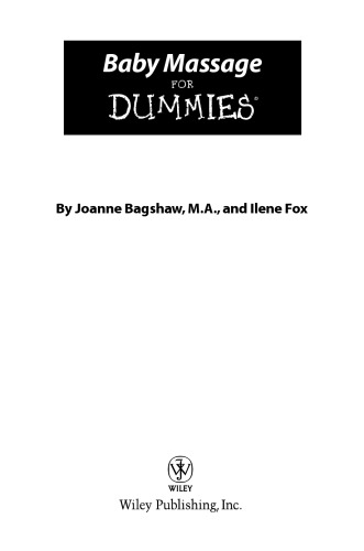 Baby Massage For Dummies (For Dummies (Lifestyles Paperback))