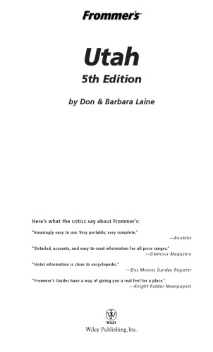 Frommer's Utah 5th edition