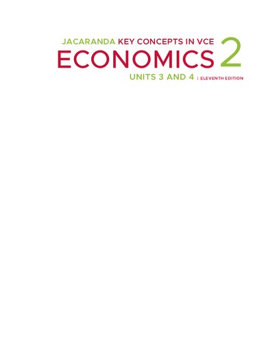 Jacaranda Key Concepts in VCE Economics 2 Units 3 and 4