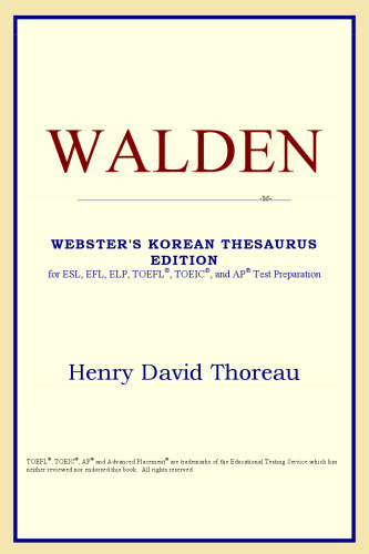 Walden (Webster's Korean Thesaurus Edition)