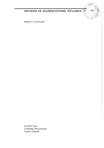 Methods of Macroeconomics Dynamics