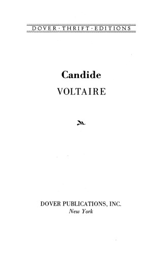 Candide (Dover Thrift Editions)