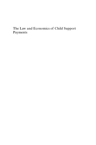 The Law And Economics Of Child Support Payments