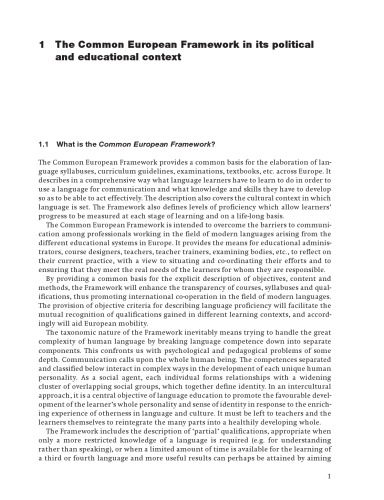 Common European Framework of Reference for Languages: Learning, Teaching, Assessment