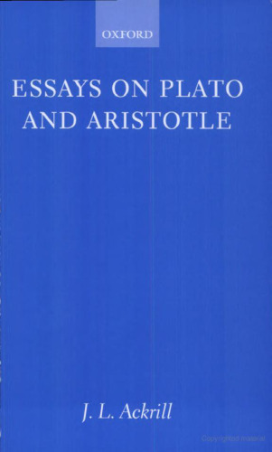 Essays on Plato and Aristotle