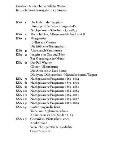 Der Fall Wagner. Gotzen-Dammerung. Der Antichrist. Ecce homo. Dionysos-Dithyramben. Nietzsche contra Wagner. Band 6 (Kritische Studienausgabe in 15 Einzelbanden)