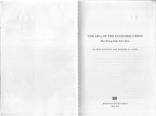 The ABCs of the Economic Crisis: What Working People Need to Know