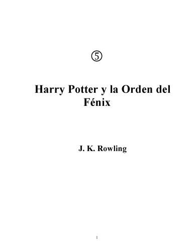 Harry Potter y la Orden del Fenix