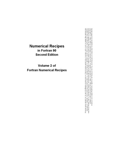 Numerical Recipes in FORTRAN 90