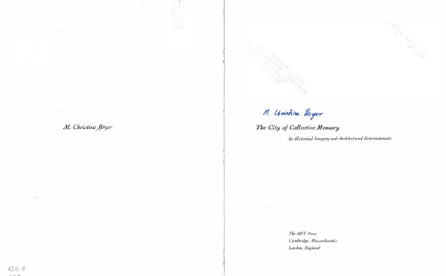 The City of Collective Memory: Its Historical Imagery and Architectural Entertainments